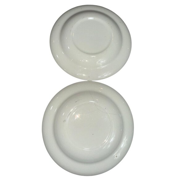 Lot of 2 Currier and Ives The Birthplace of Washington  Blue 7⅜" Salad Plate - Picture 2 of 6